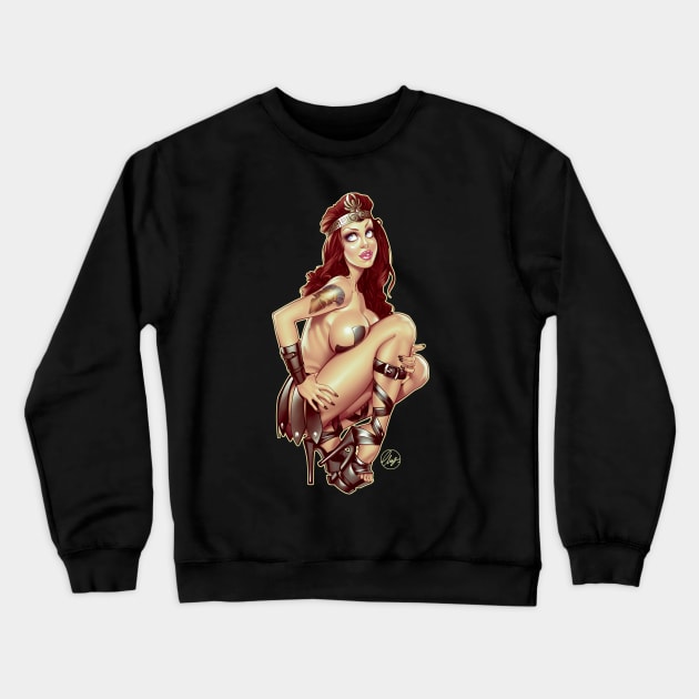 Sexy warrior Crewneck Sweatshirt by Eliaschatzoudis